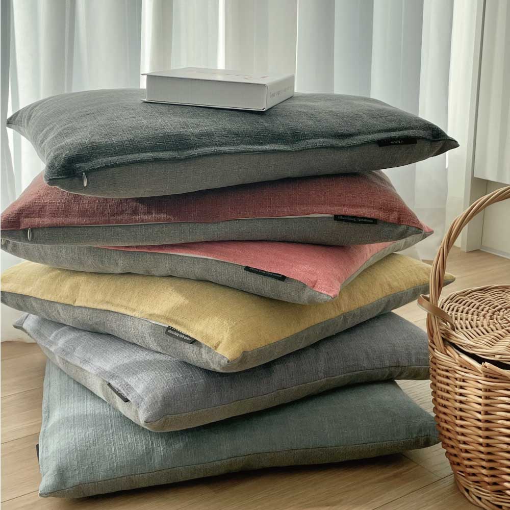 집앤콕 방석 사무실 식탁 의자방석 체크 두꺼운 대형 108배 절방석 40x40