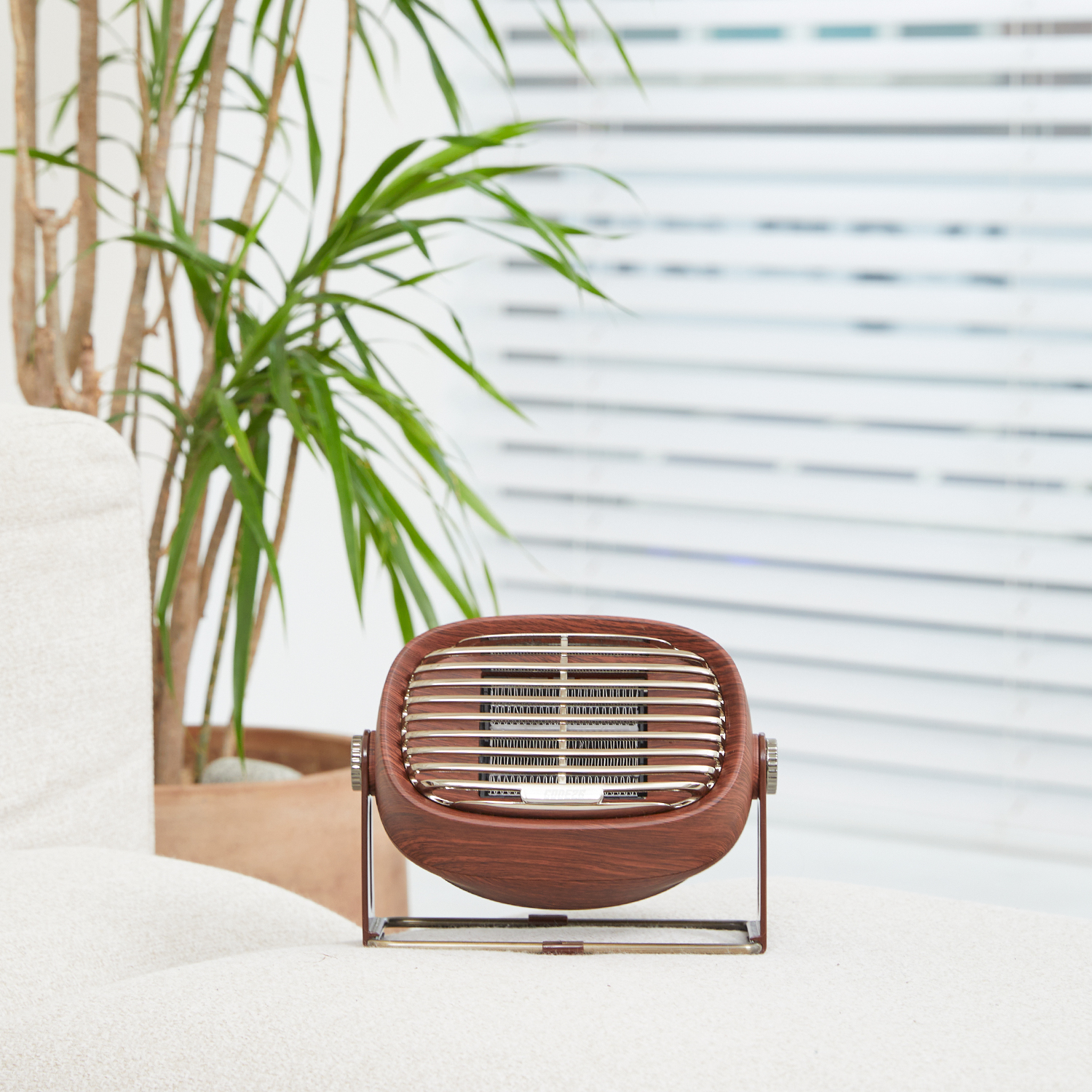 코드26 가정용 캠핑용 사무실 온풍기 미니 팬히터 전기 온풍기 발난로 500W 우드