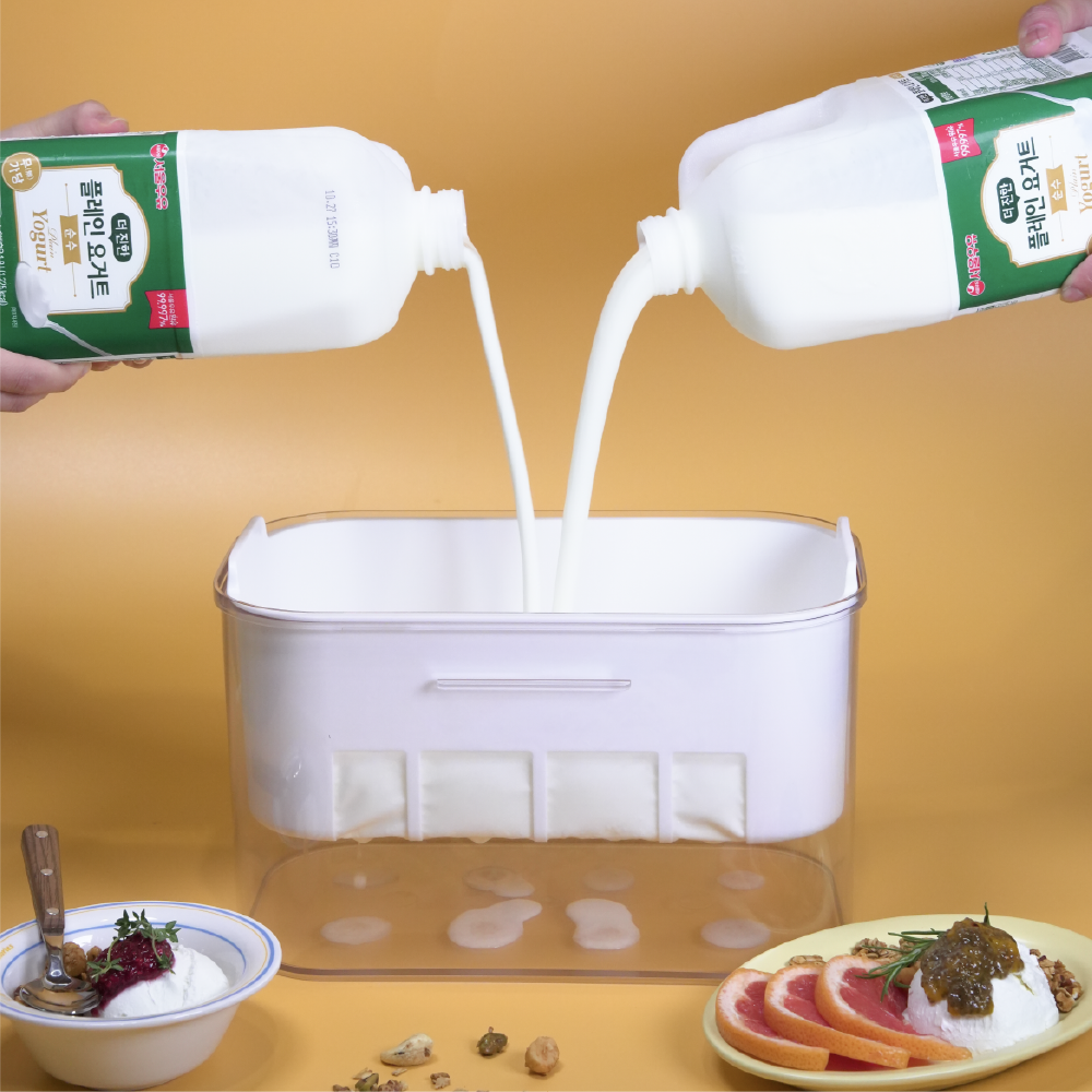 베어그릭스 최대용량 유청분리기 자이언트 꾸덕메이커 4L 그릭요거트만들기 메이커