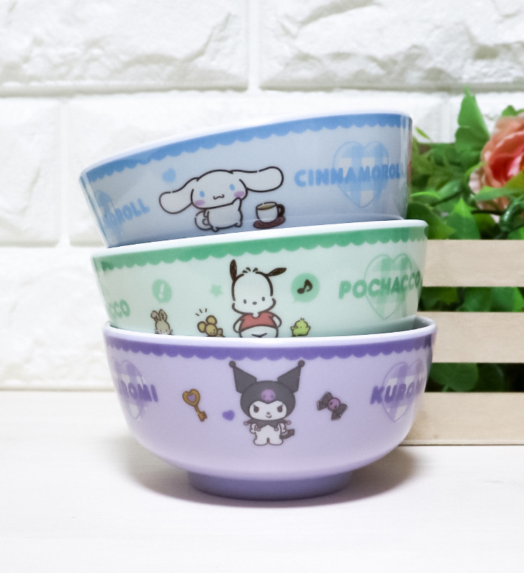 산리오 캐릭터 멜라민 볼그릇 300ml 3종택1 - 하카타몰