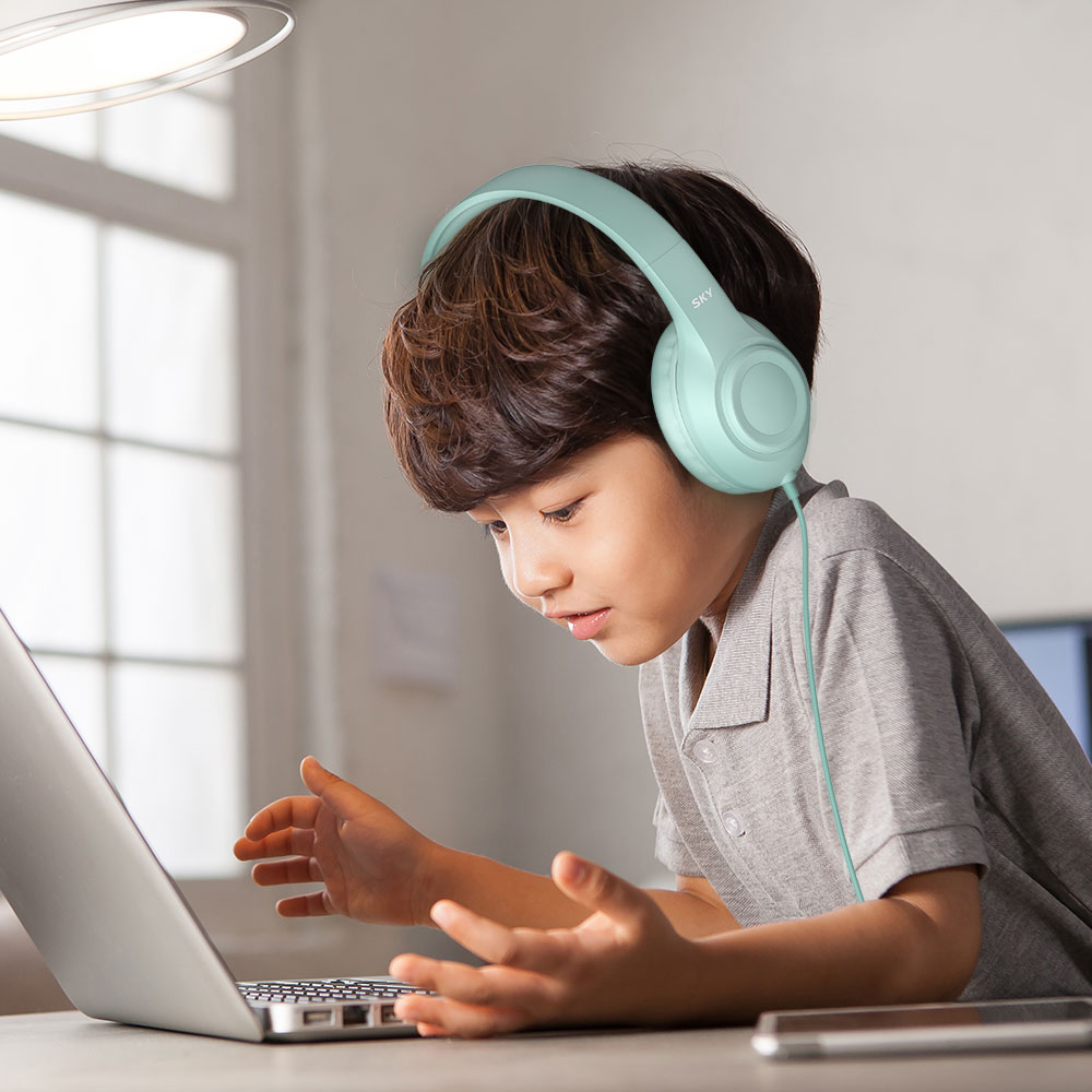 핏 H24 유선 어린이 헤드셋 학습용 청력보호 핑크 이미지 6