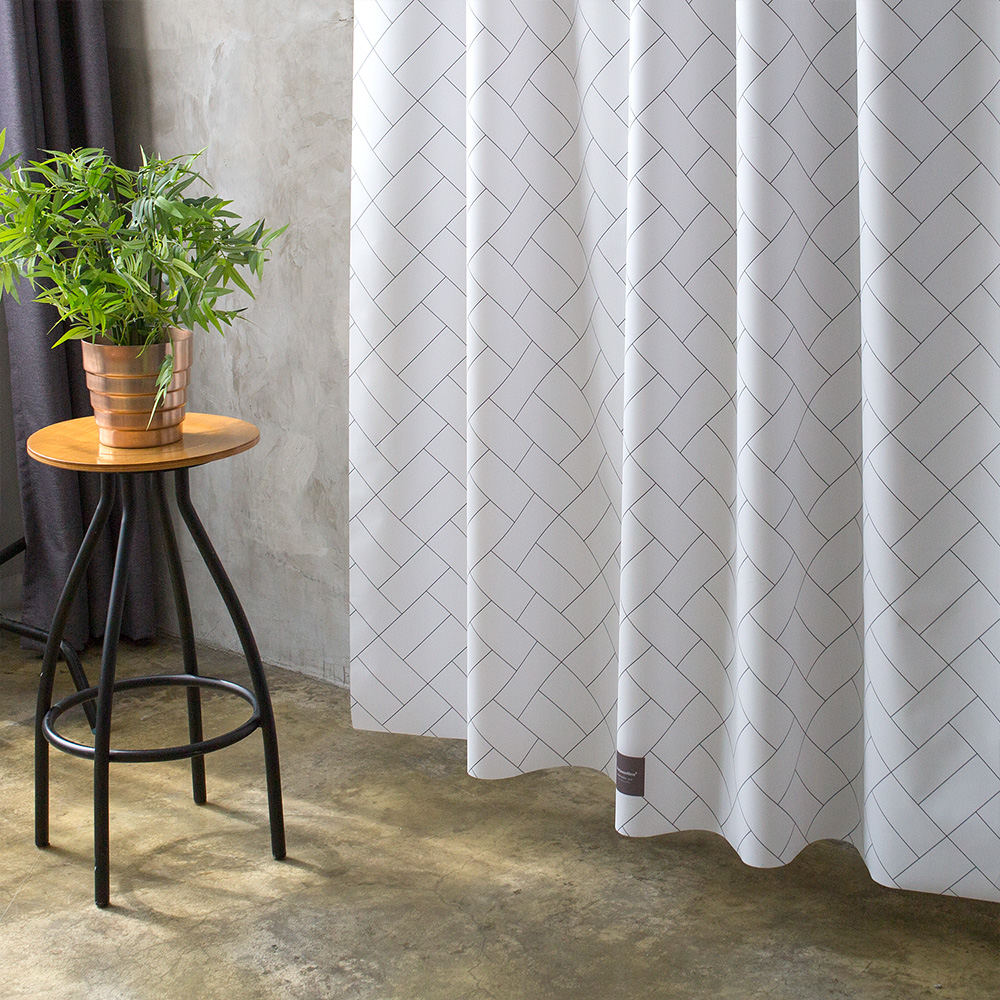 원세븐나인 패브릭 샤워커튼 바스켓 위브 M