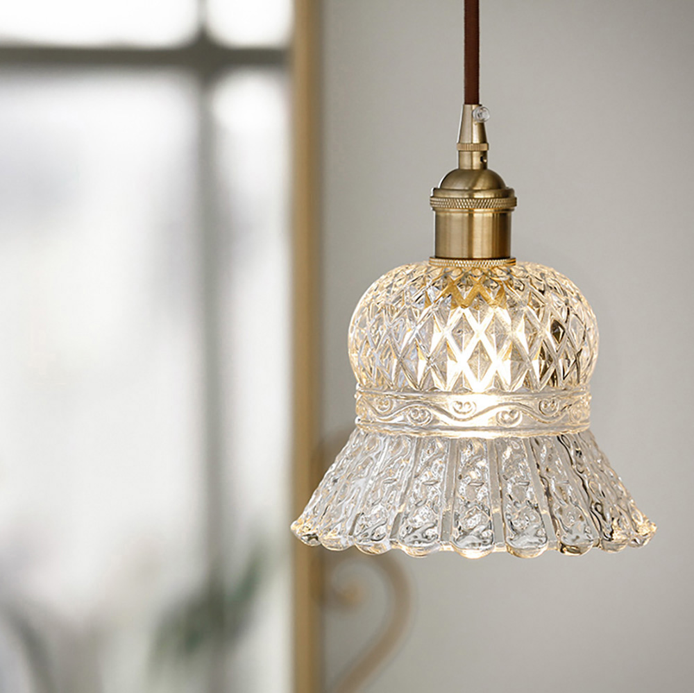 엔틱 크리스탈 빈티지 글라스 펜던트 인테리어 카페 수입 조명 식탁등 주방등