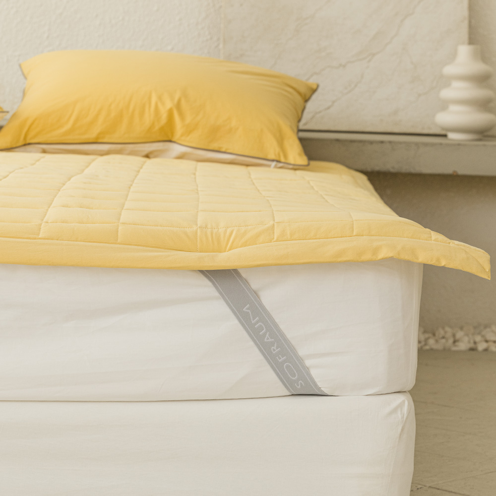 소프라움 앤 스카치 60수 고밀도 워싱면 고정밴딩 침대패드 슈퍼싱글