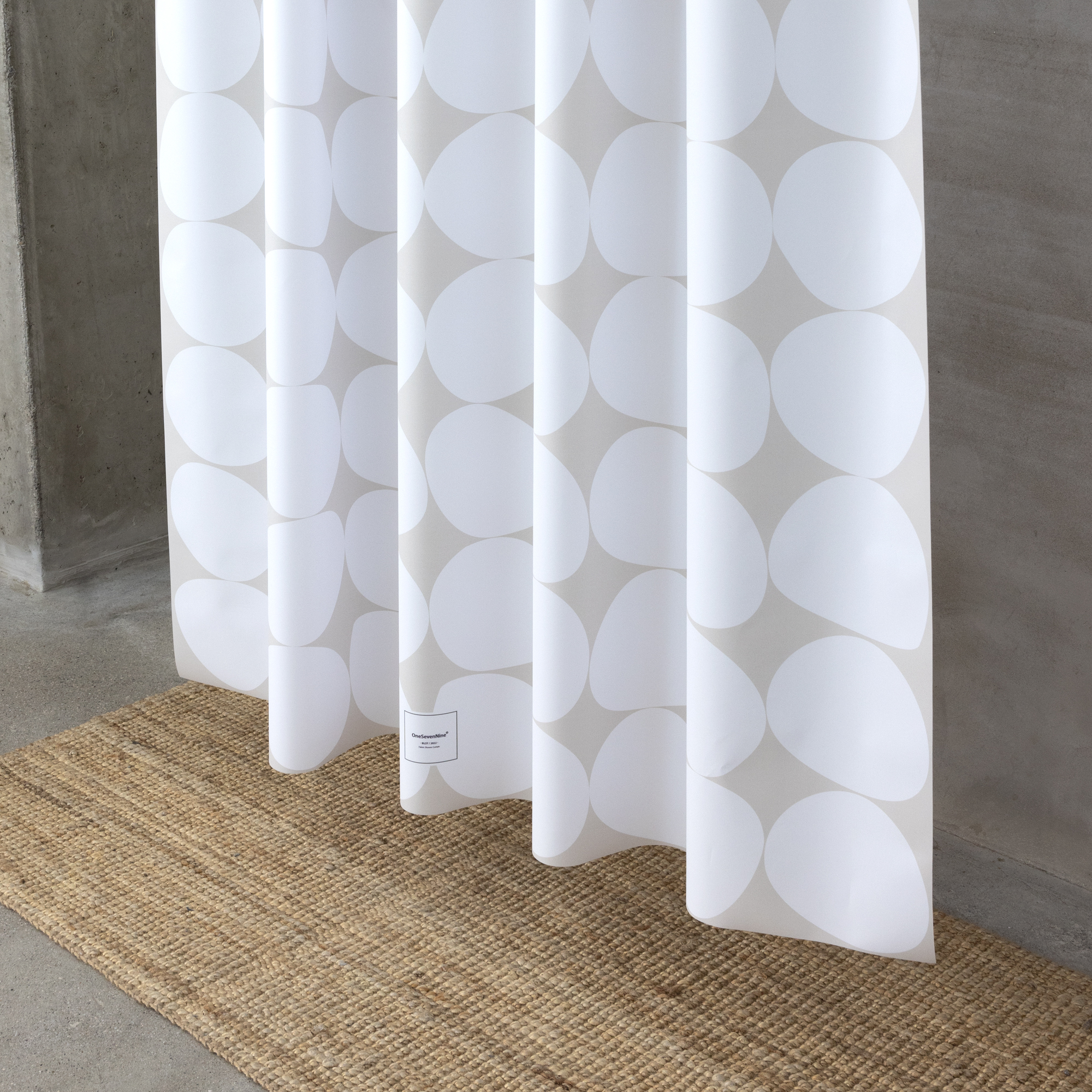 원세븐나인 패브릭 샤워커튼 블랏 M 호텔 욕실 북유럽 방수 화장실 욕조 부스