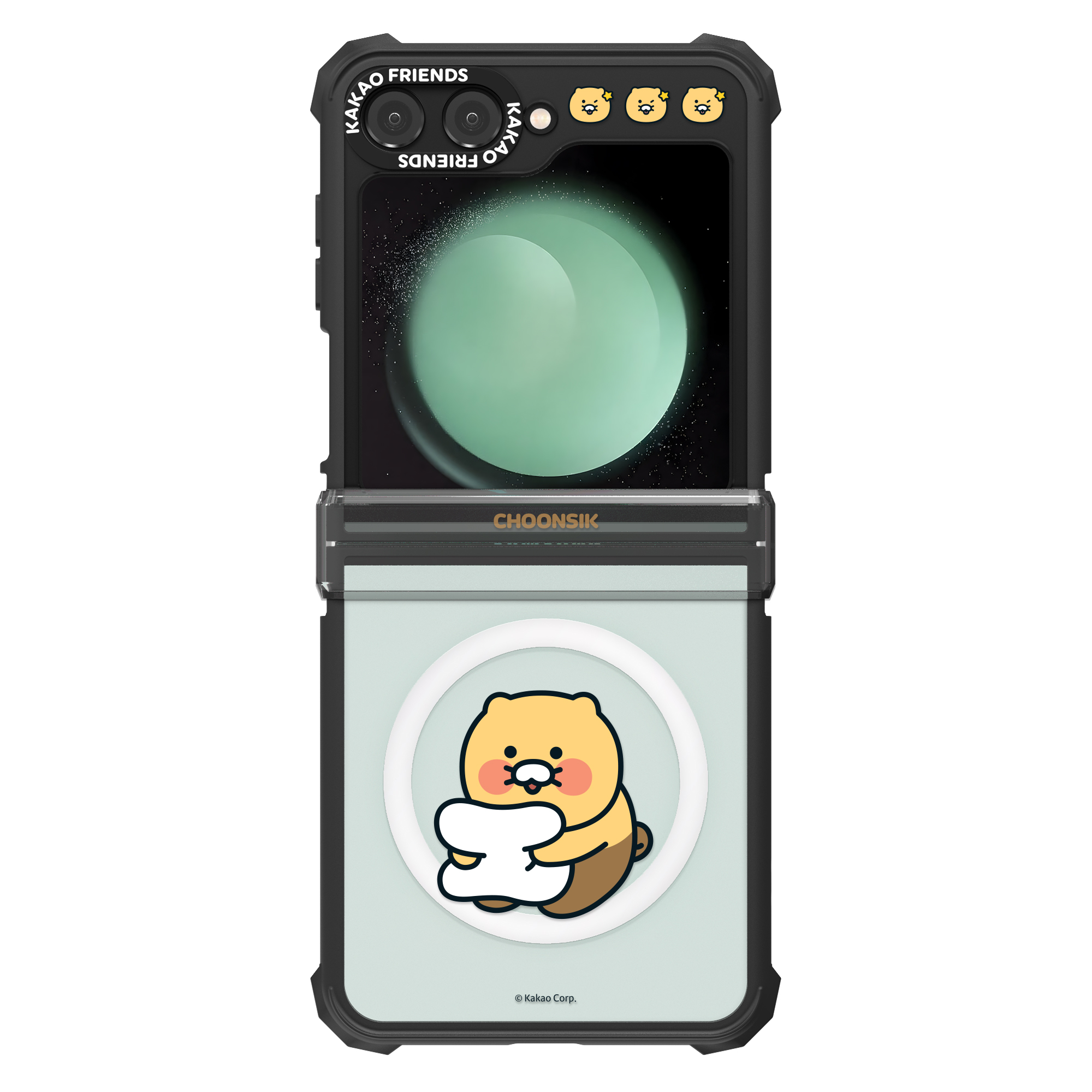 카카오프렌즈 갤럭시 Z플립5 춘식이쿠션 임팩트 제로 맥세이프 디자인 케이스