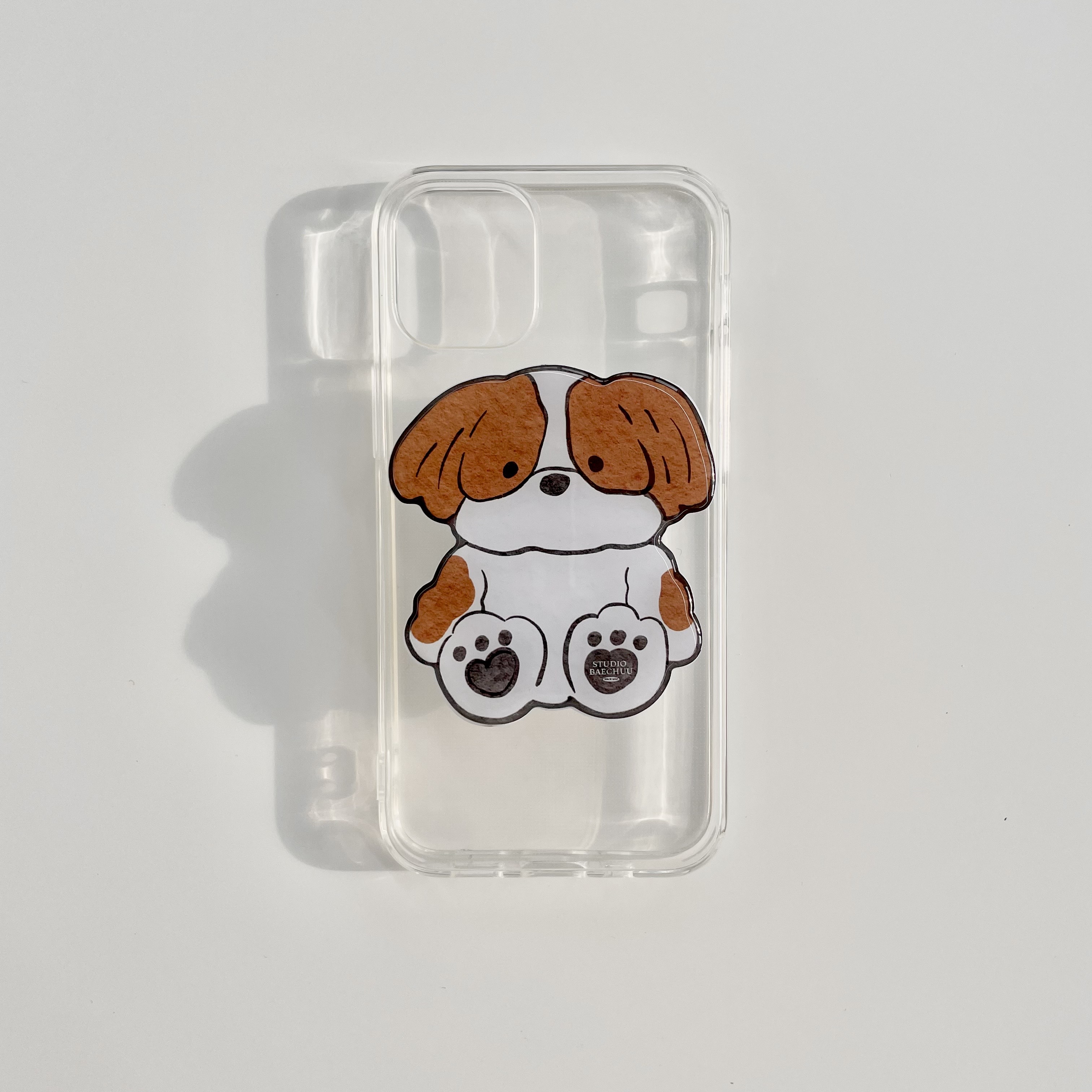 강아지 스마트톡 시츄 귀여운 하트 동물 인형 댕댕이 폰손잡이 아크릴 에폭시 이미지 8