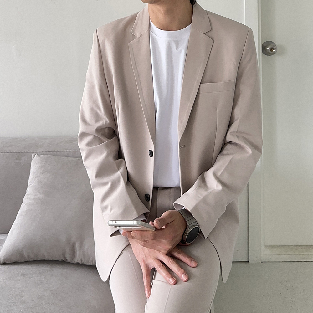 남자블레이저 오버핏 정장마이 남자자켓 남성셋업수트 이미지 3