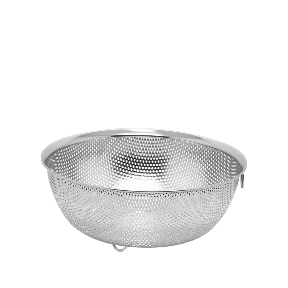 한일스텐레스 타공 원형 스텐 바구니 과일 야채 채반 22.5cm, 1개 - 상품 이미지
