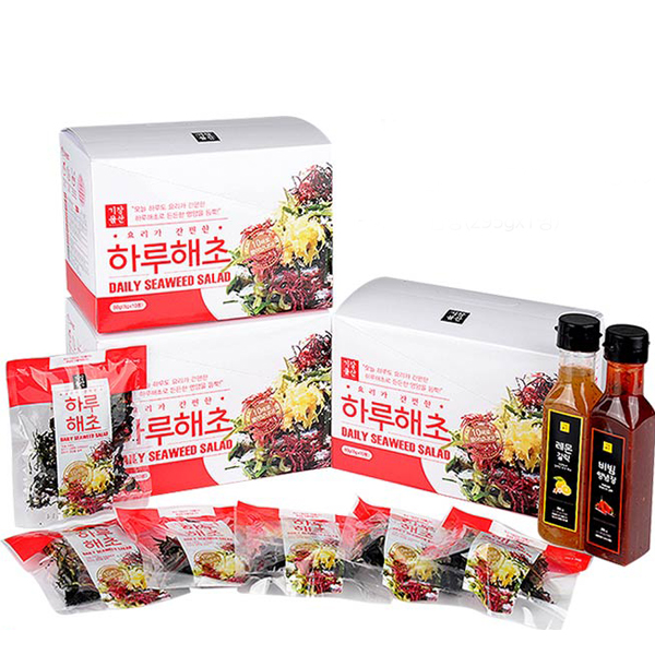 기장물산 모듬 해초 샐러드 8g x 30봉 소스 동봉 저칼로리 간편식 - 상품 이미지