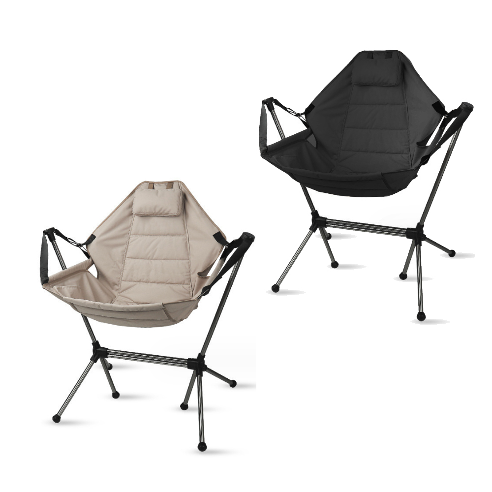 모아이캠핑 흔들 해먹의자 릴렉스 스윙체어 블랙