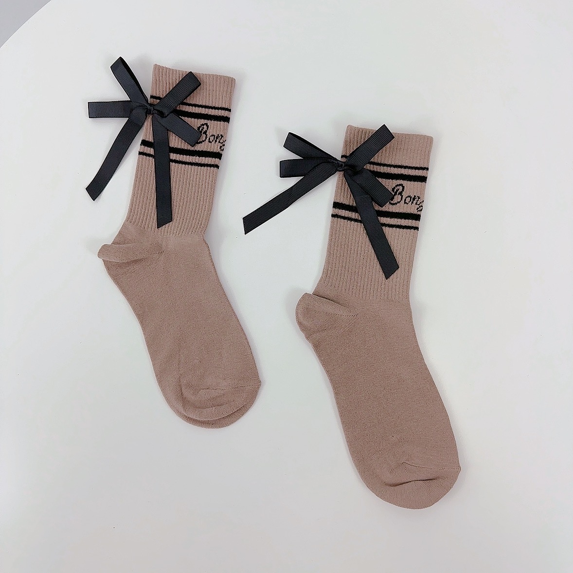 로라벨 킨들 필라테스 양말 요가양말 롱삭스 니삭스 미들삭스 발레코어 리본 홈트 무용 골프 - 상세 이미지 4