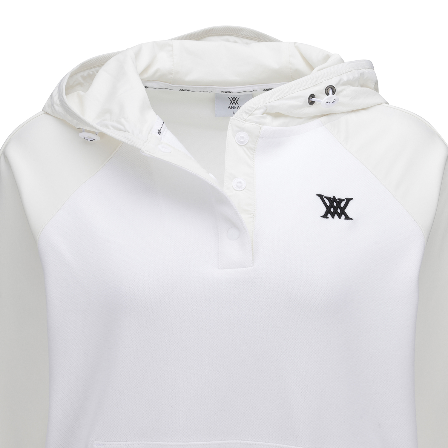 어뉴골프 WOMEN WOOVEN BLOCKED LONG SLEEVE HODIE_WH : ANEW GOLF