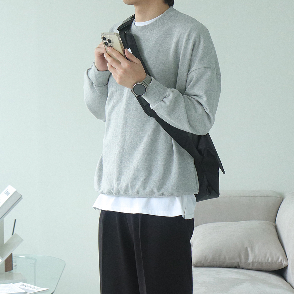 남자맨투맨 남성긴팔티 오버핏 쭈리 커플맨투맨 이미지 2