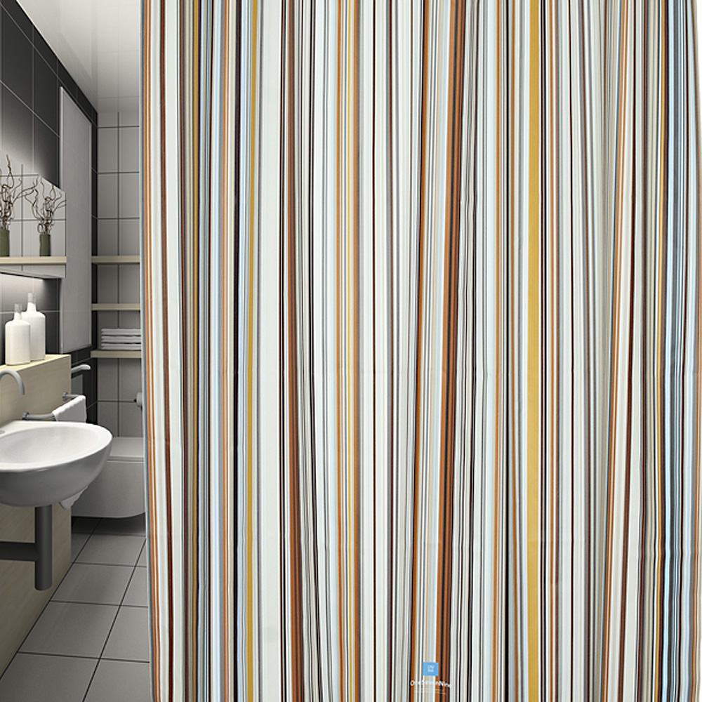 원세븐나인 패브릭 샤워커튼 멀티 스트라이프 M