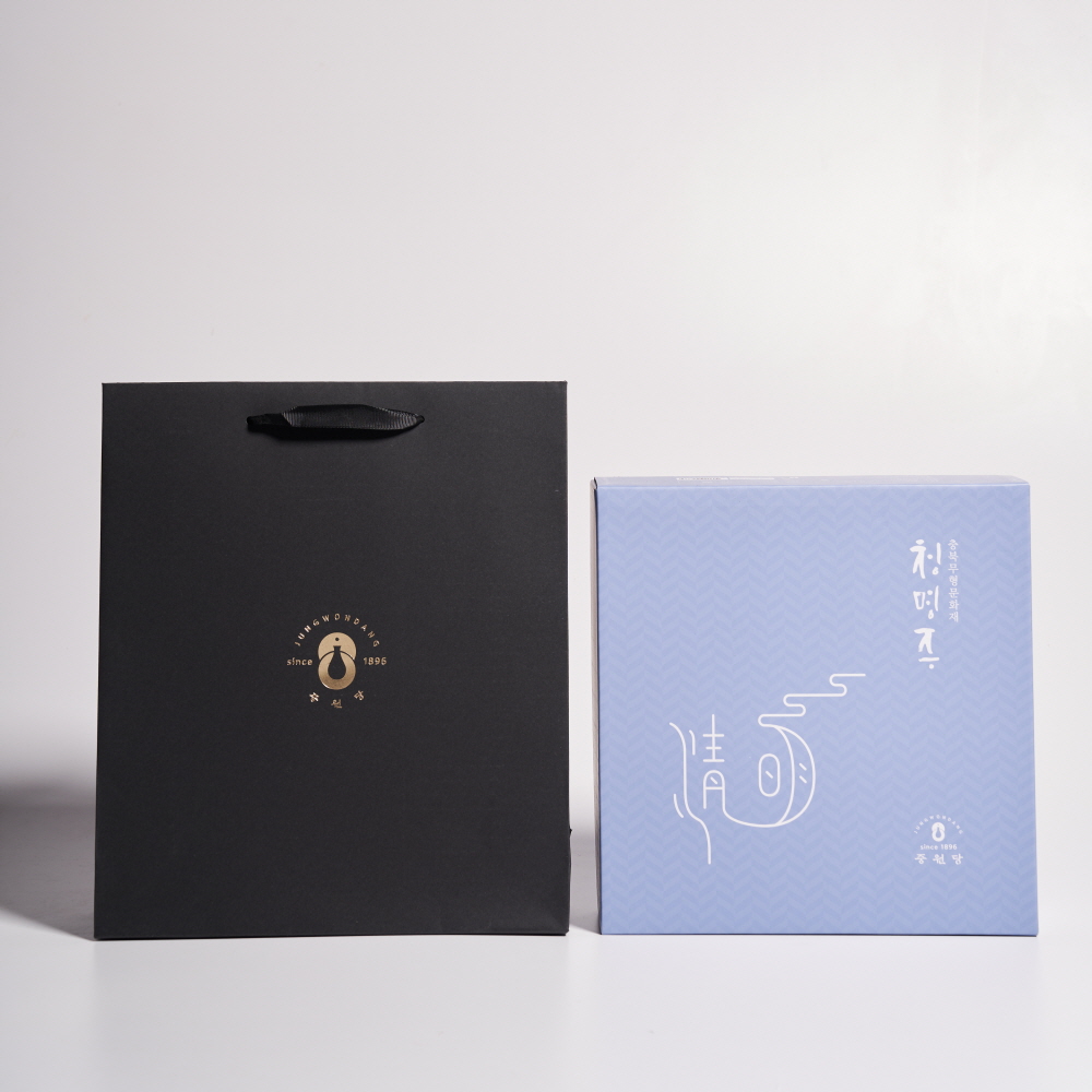 청명주 백도자기 선물세트 17도 500ml 중원당 약주 무형문화재 우리술품평회 대통령상 전통주선물 - 상세 이미지 4