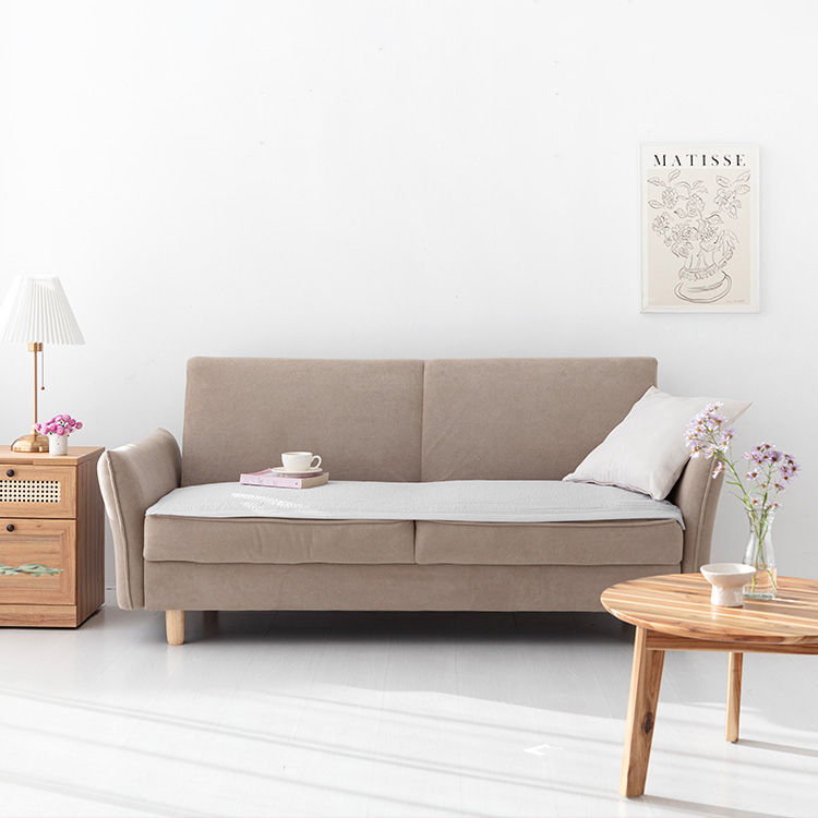 쿠르쿨 사계절 소파패드 65X230 화이트 0819.2771, 4인용