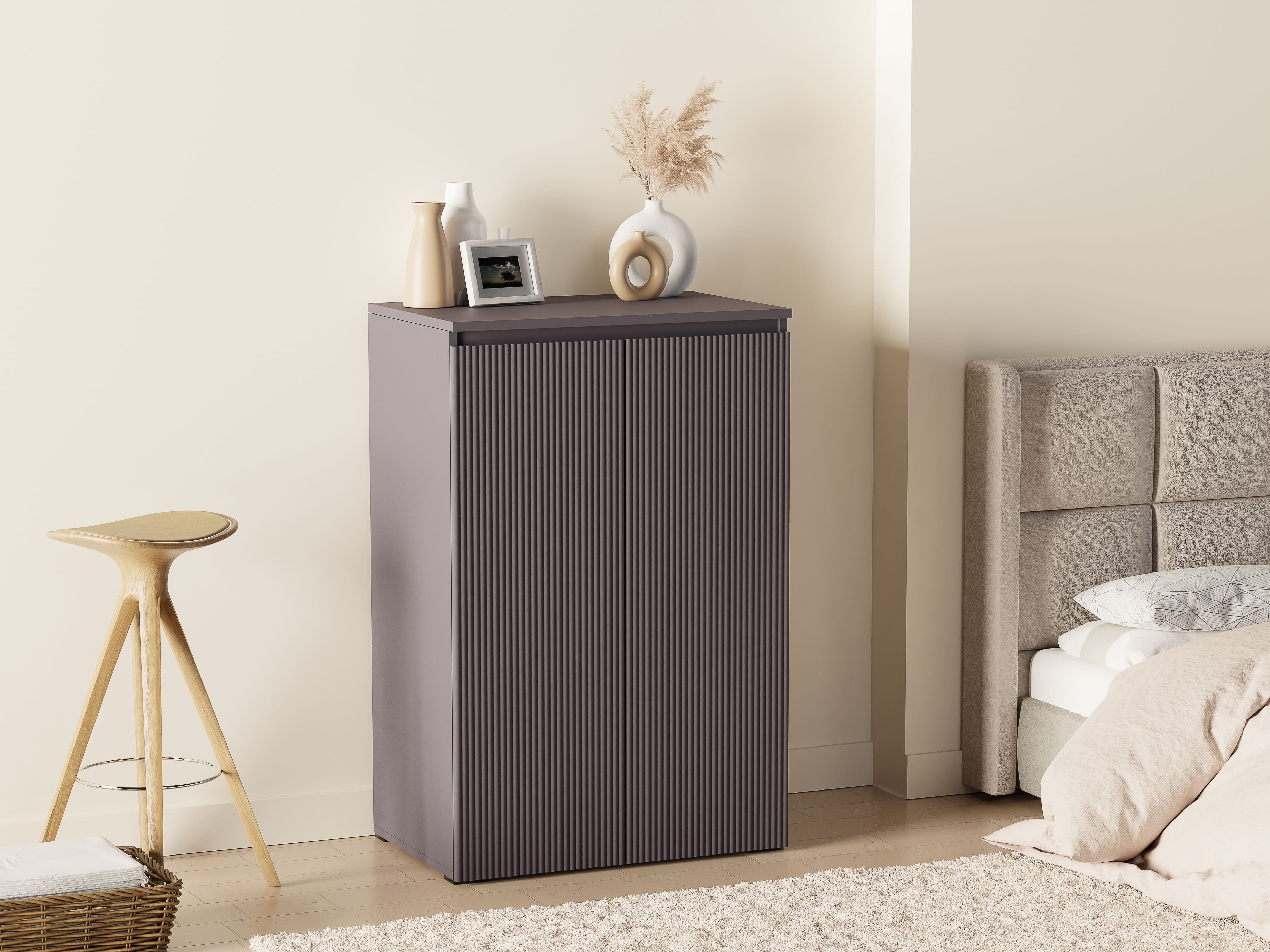 템바보드 거실장 높은 거실장 템바보드 수납장 티비다이 600