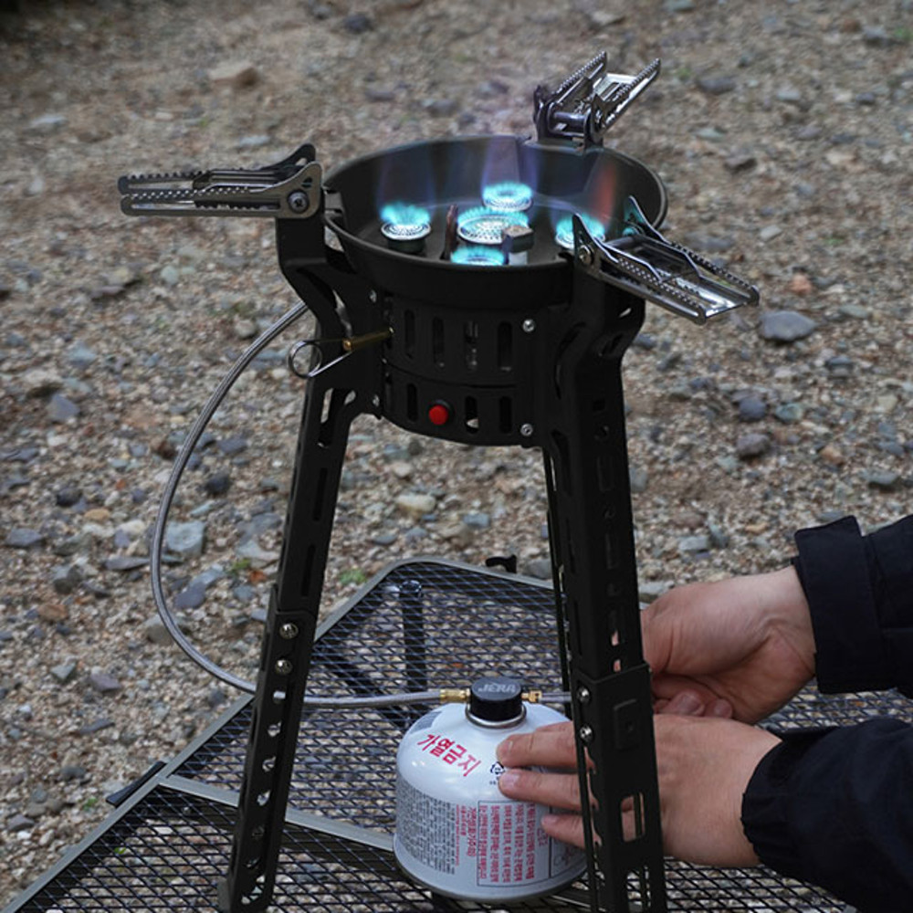 제라 킹스토브 강염 액출 캠핑 차박 버너 그리들버너