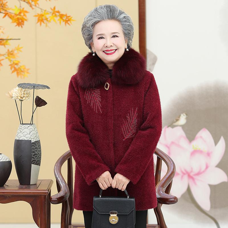 할머니 겨울 코트 70대 기모 점퍼 중년여성 엄마옷 상품 이미지