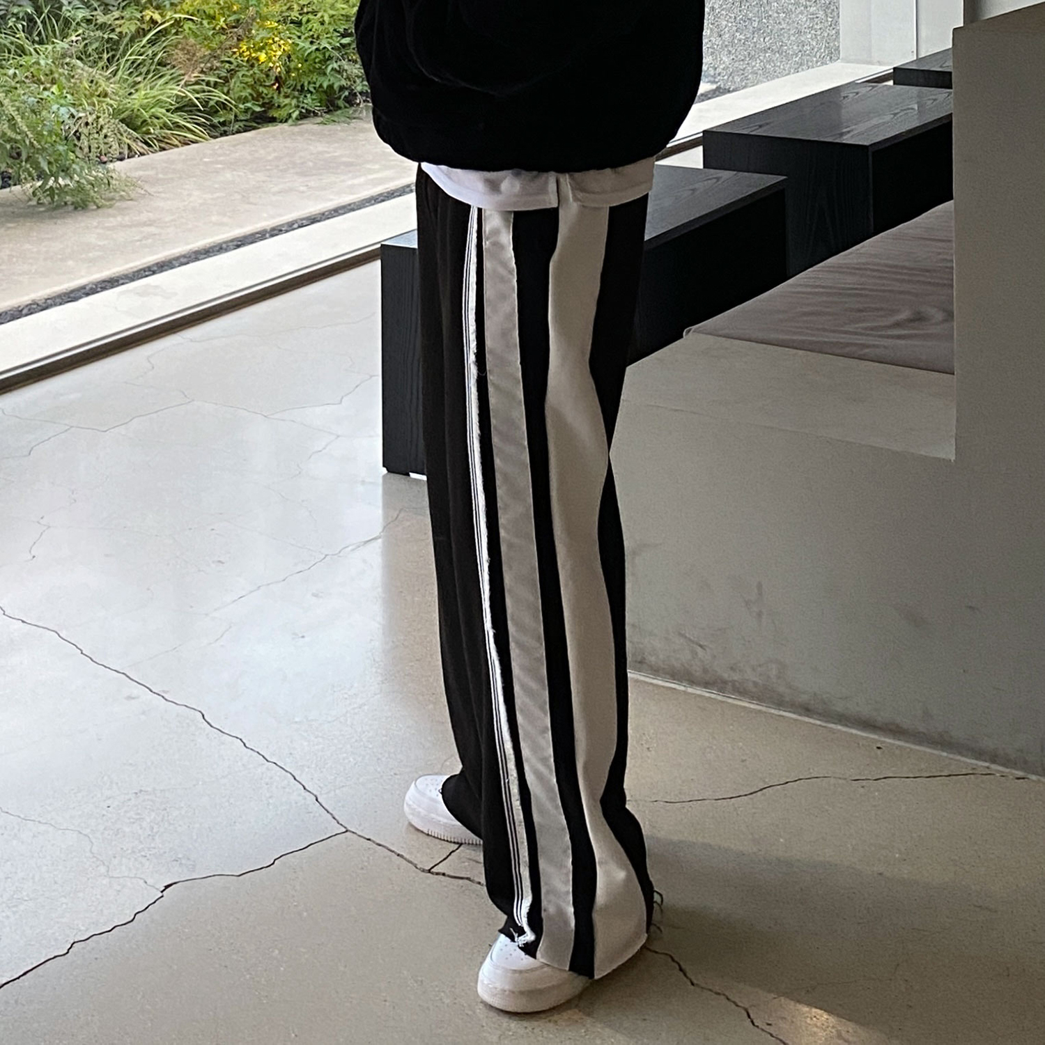 테슬팬츠 남자와이드트레이닝팬츠 남자통바지 - 상세 이미지 5