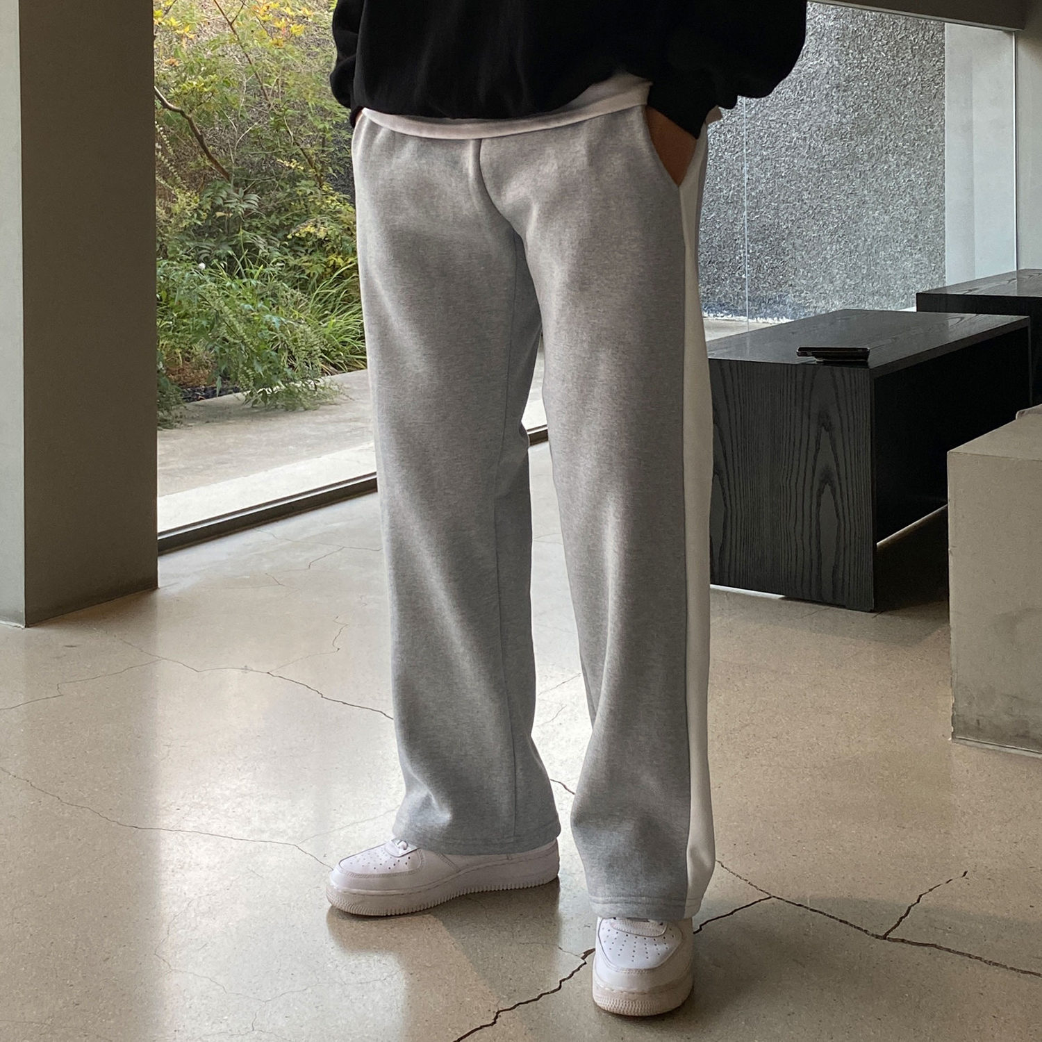 남자와이드트레이닝팬츠 스웨트팬츠 남자기모바지 - 상세 이미지 3