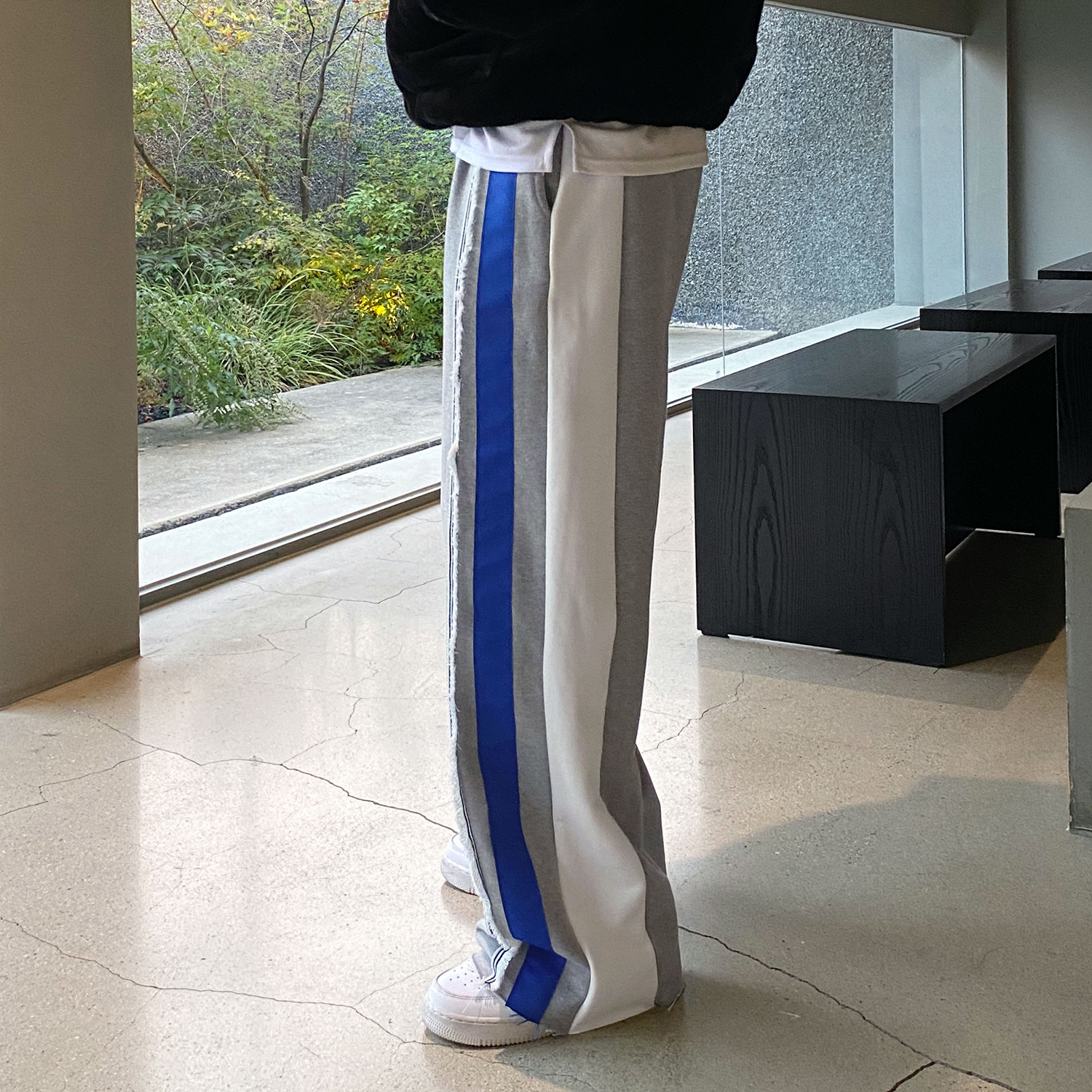 테슬팬츠 남자와이드트레이닝팬츠 남자통바지 - 상세 이미지 4