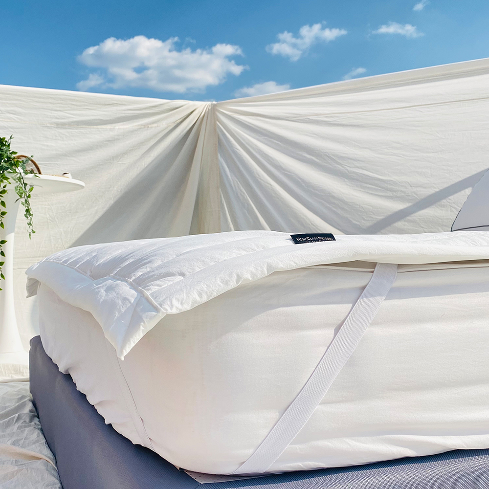 쿠에뜨 호텔 이불패드 호텔식 사계절 광폭 논슬립 고정밴드 침대패드