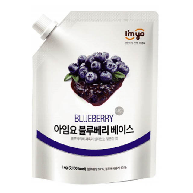 아임요 블루베리베이스 리플잼 1kg 스무디 음료베이스 카페베이킹재료 - 상품 이미지