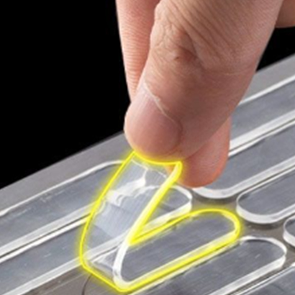 실리콘 문쾅방지 문소리 방문스토퍼 문스토퍼 도어쿠션 35x10x2mm 8개 - 상품 이미지