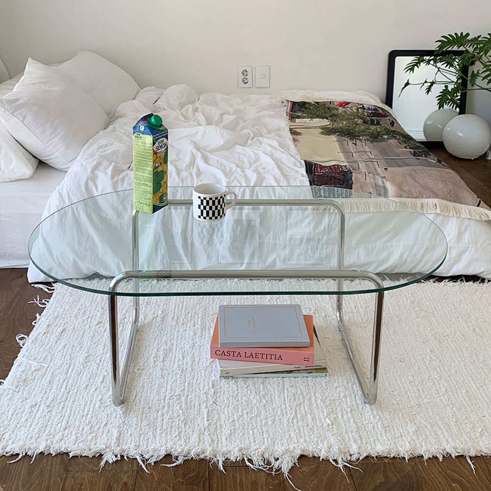 오그레 스테인레스 1000 타원형 쇼파테이블