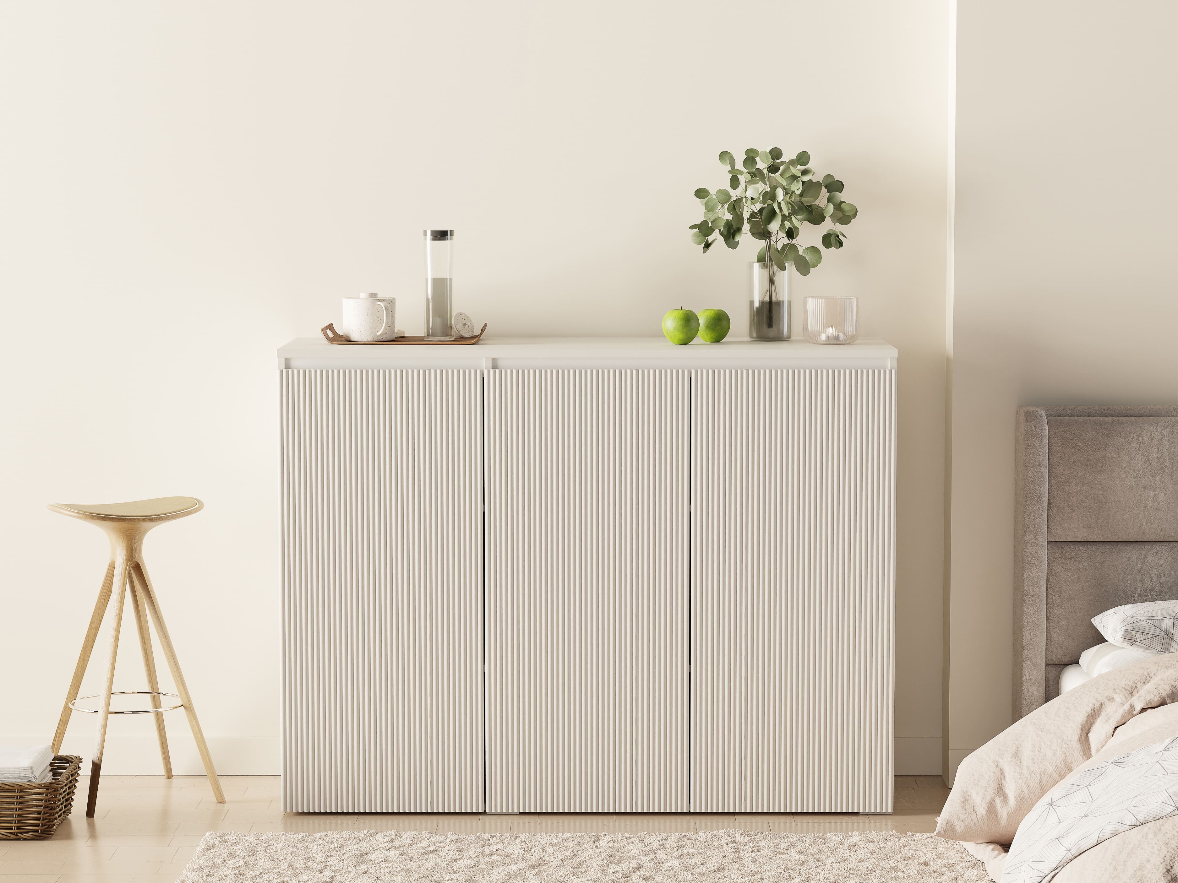 템바보드 거실장 높은 거실장 템바보드 수납장 티비다이 600