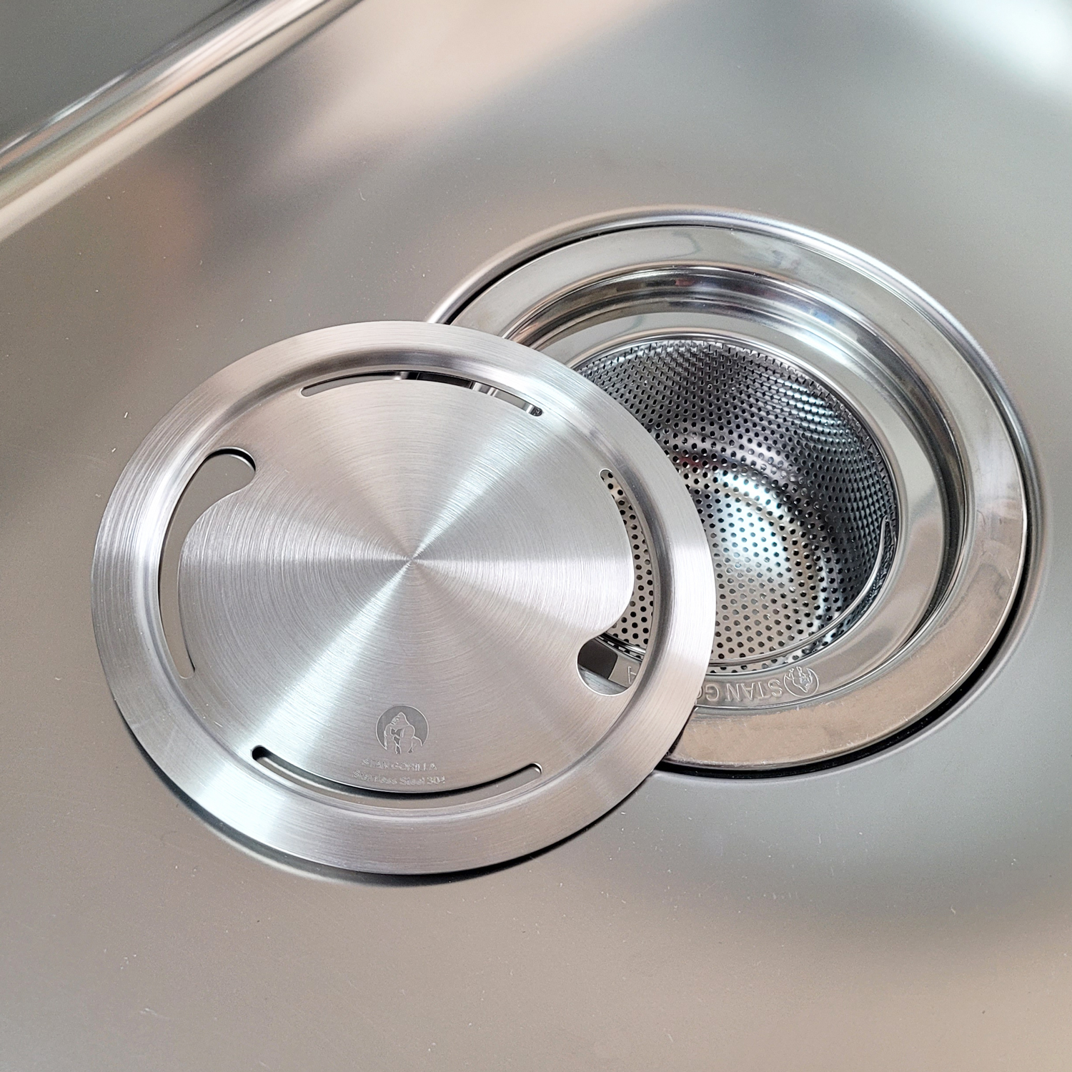 싱크대거름망 배수구망+커버 스텐 마개 세트