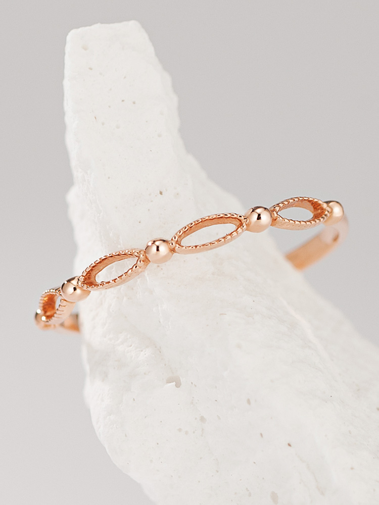 14K18K 델로립스 펀칭 여자 금반지 미스링 심플 데일리 레이어드