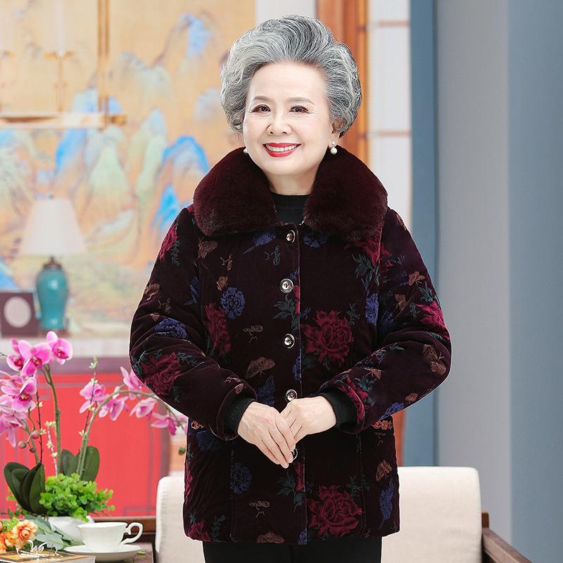 할머니 겨울 코트 70대 80대 기모 점퍼 중년여성 엄마옷 상품 이미지