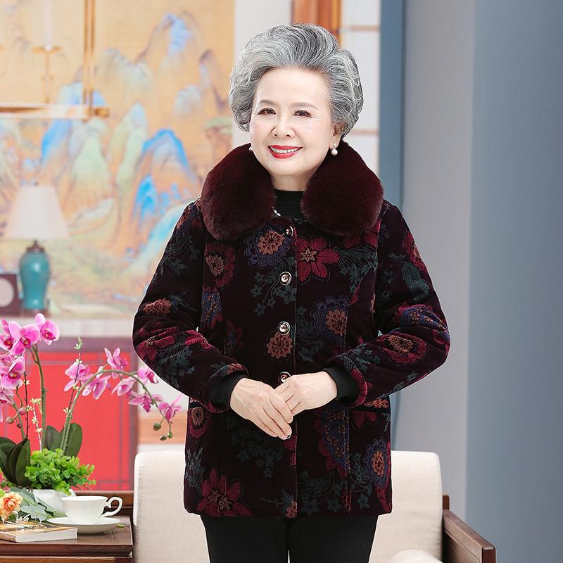 할머니 겨울 코트 70대 80대 기모 점퍼 중년여성 엄마옷 상품 이미지