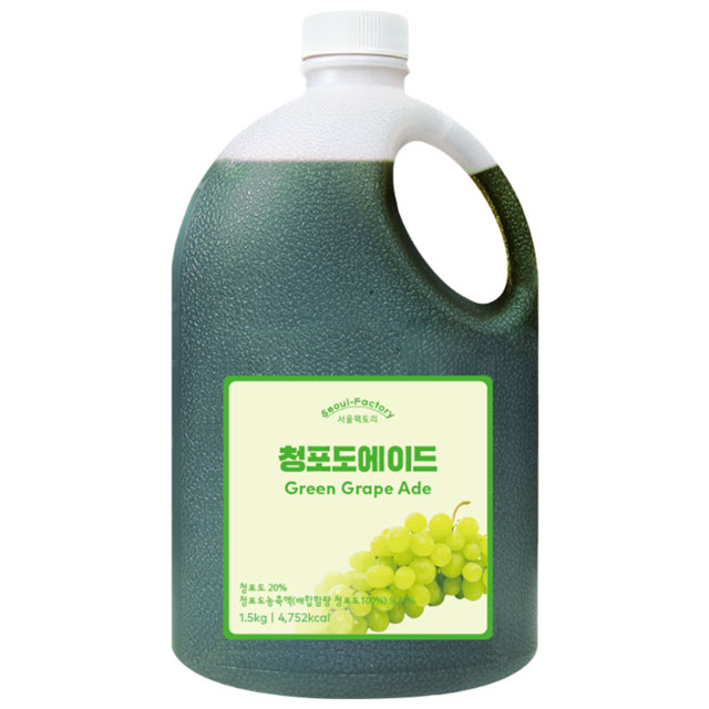 서울팩토리 청포도농축액 청포도에이드 1.5L 카페음료베이스 농축에이드