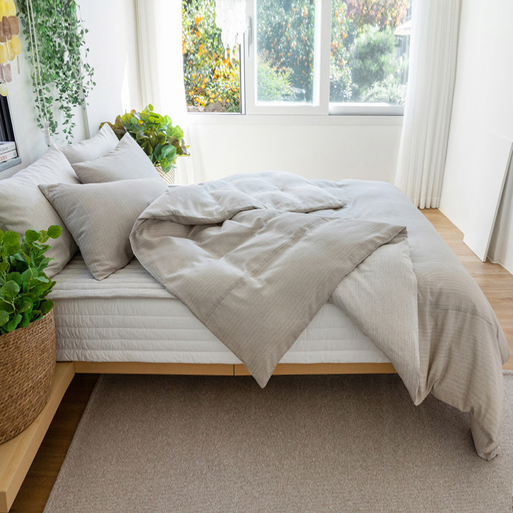 먼지없는 알러지케어 100프로 모달침구세트 스텔라 연베이지 신혼이불 SS Q K SK