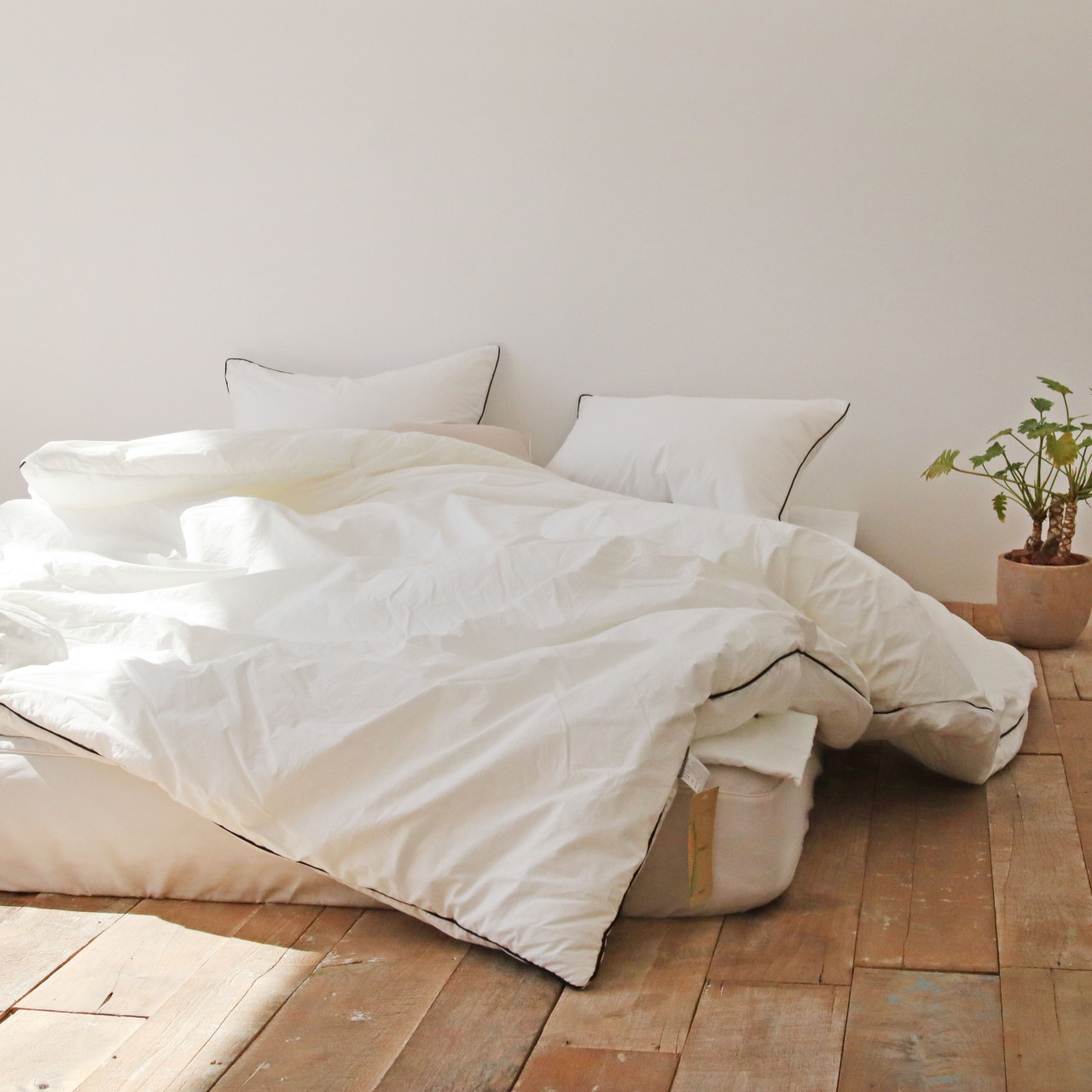 먼지 없는 바이오워싱 고밀도 무지 호텔 침구 신혼 알러지케어 차렵 이불 S/SS