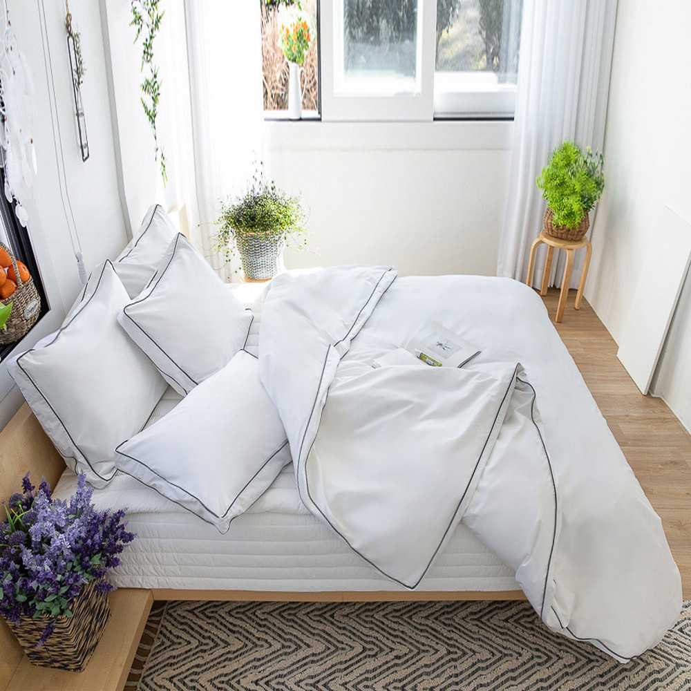 120수 1000T 초고밀도 프리미엄 호텔침구 더블엣지 파이핑 신혼이불 SS Q K SK