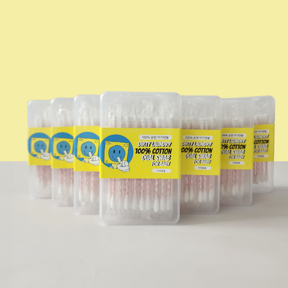 더티런드리 100% 순면 개별포장 양면 아기면봉 4박스 120pcs - 상세 이미지 3