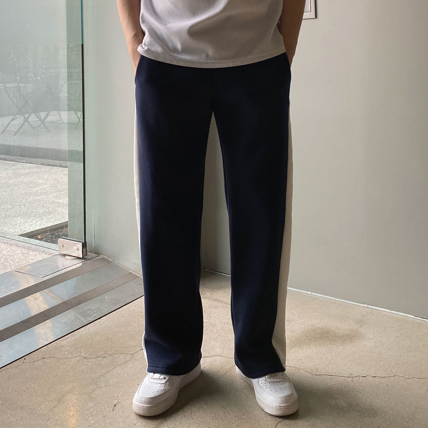 남자와이드트레이닝팬츠 스웨트팬츠 남자기모바지 - 상세 이미지 2