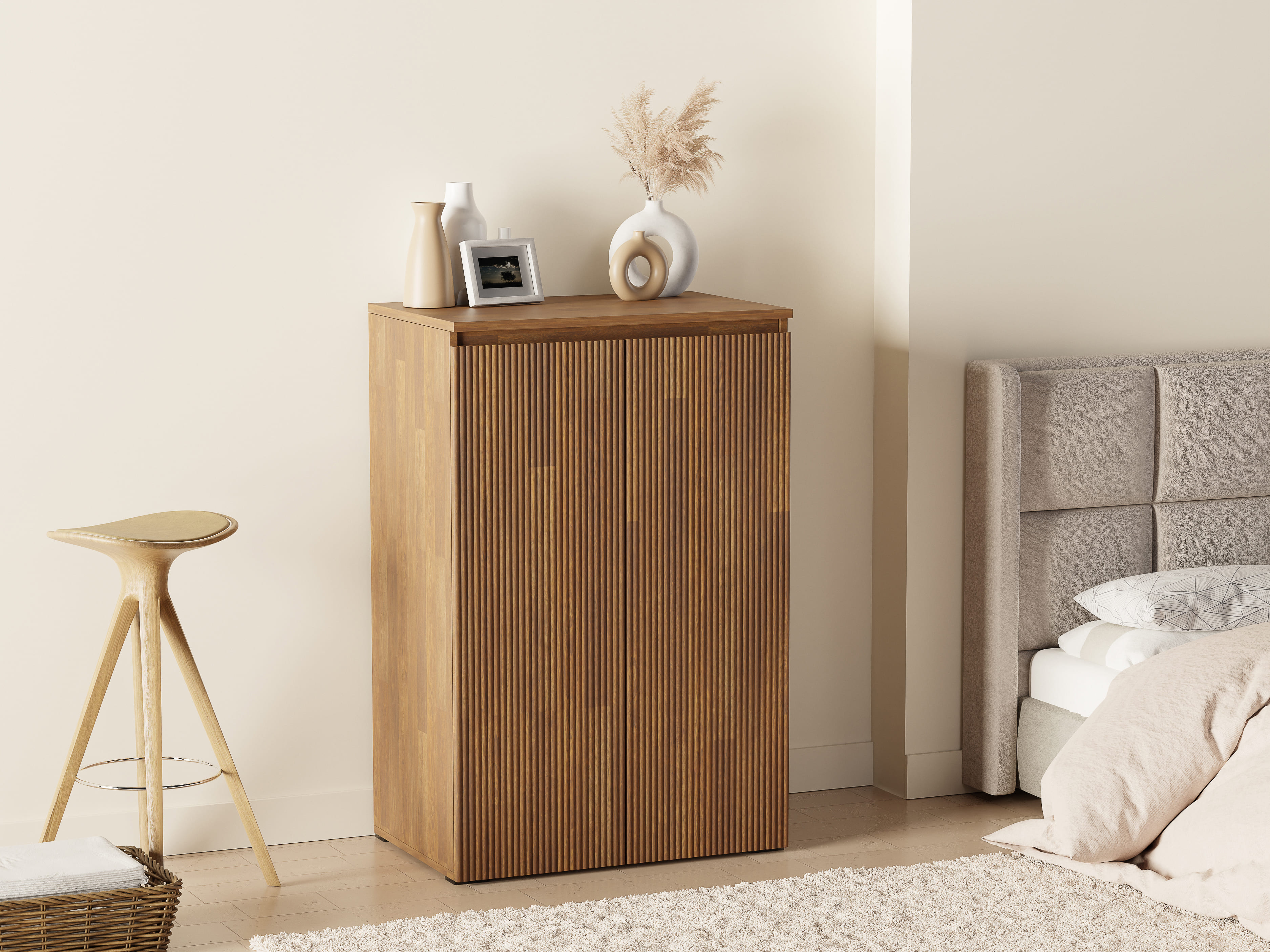 템바보드 거실장 높은 거실장 템바보드 수납장 티비다이 600