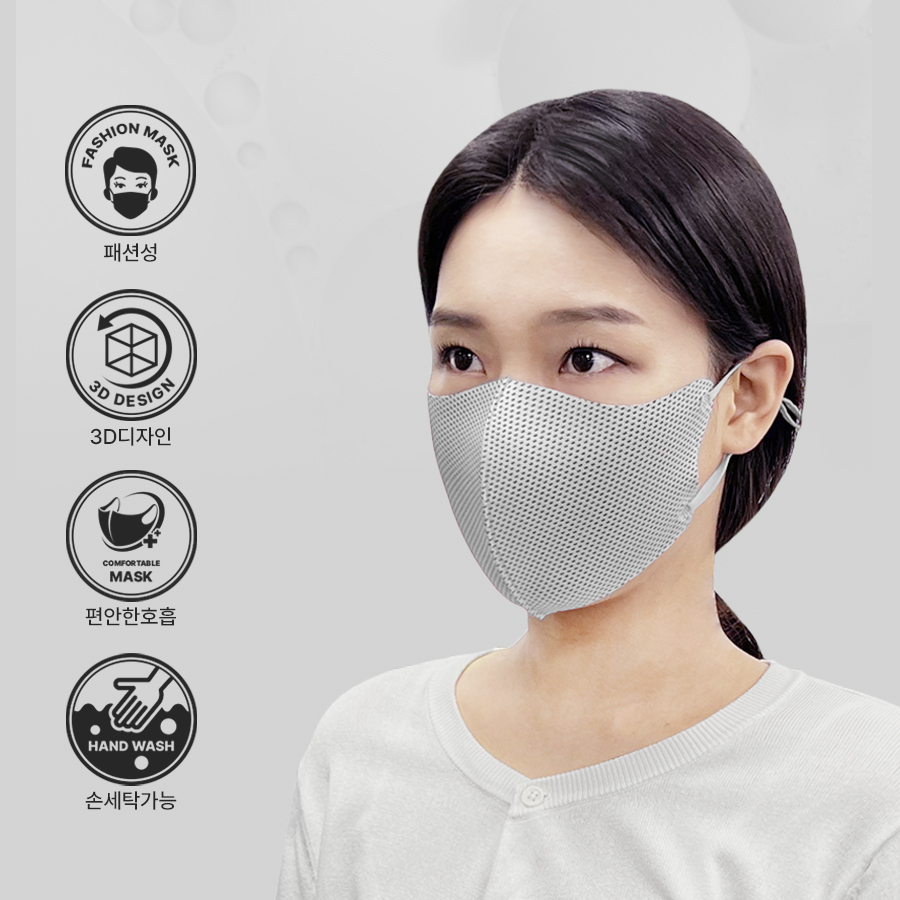 닥터체크 사계절 패션 입체 마스크 비말차단 천마스크 - 상세 이미지 2