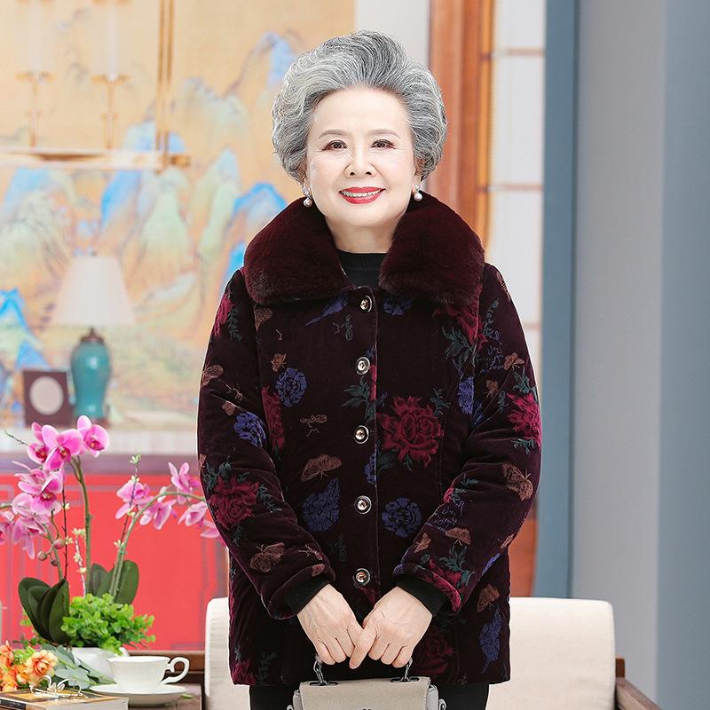 할머니 겨울 코트 70대 80대 기모 점퍼 중년여성 엄마옷 상품 이미지