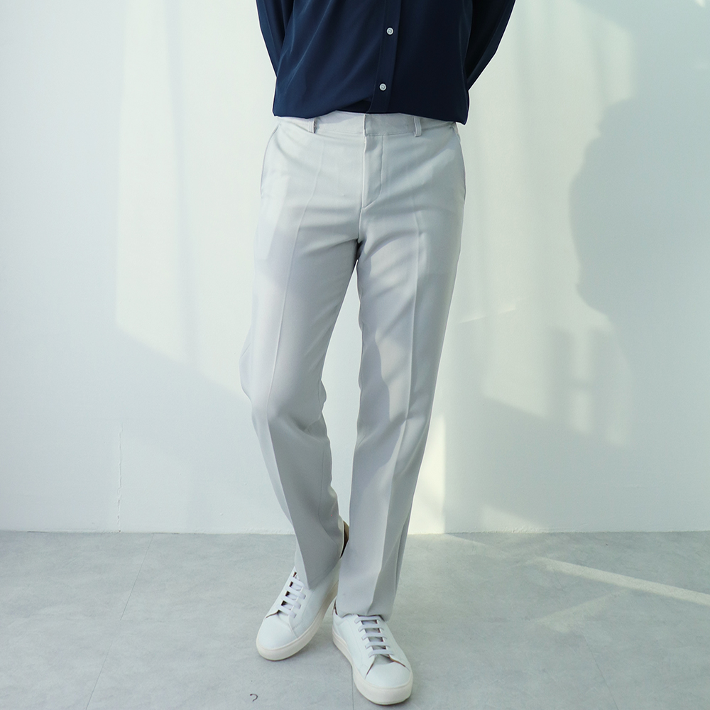 남자 기모슬랙스 정장바지 9부 10부 겨울바지 방한 링클프리 스판 편한 이미지 4