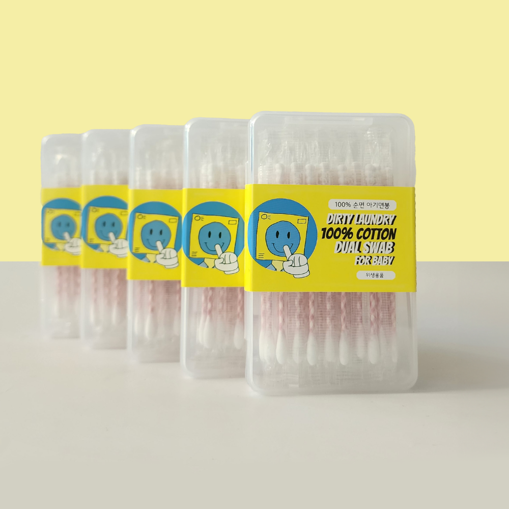 더티런드리 100% 순면 개별포장 양면 아기면봉 4박스 120pcs - 상세 이미지 2