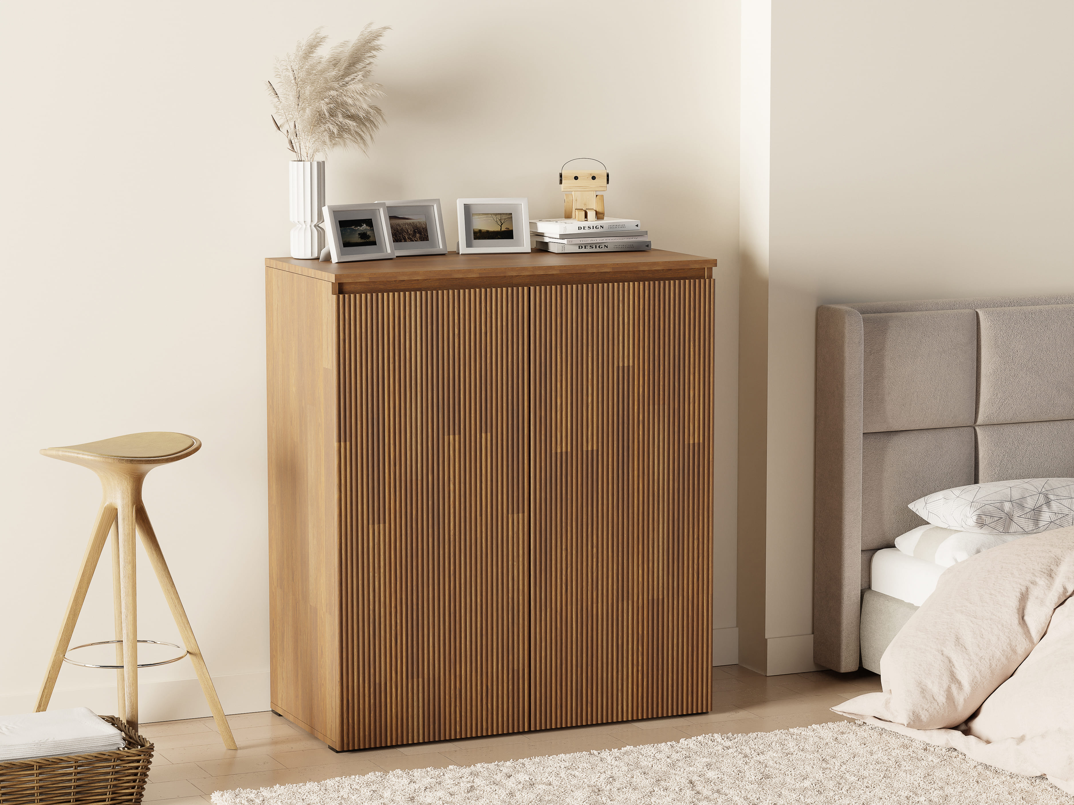 템바보드 거실장 높은 거실장 템바보드 수납장 티비다이 600