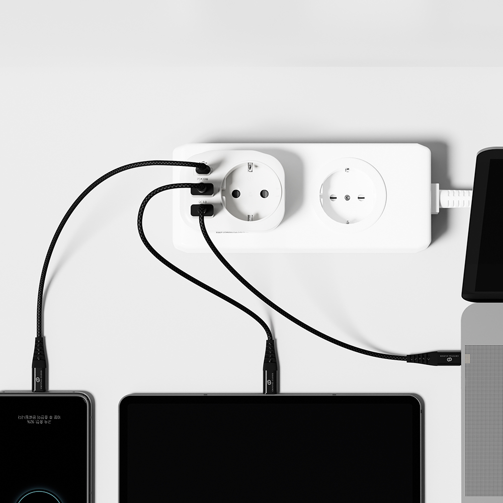 크리스탈클라우드 USB C타입 3포트 멀티포트 멀티탭 콘센트 1구 - 상세 이미지 5
