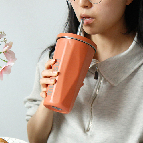 빨대내장 스트로우 텀블러 보온보냉 500ml - 상세 이미지 4